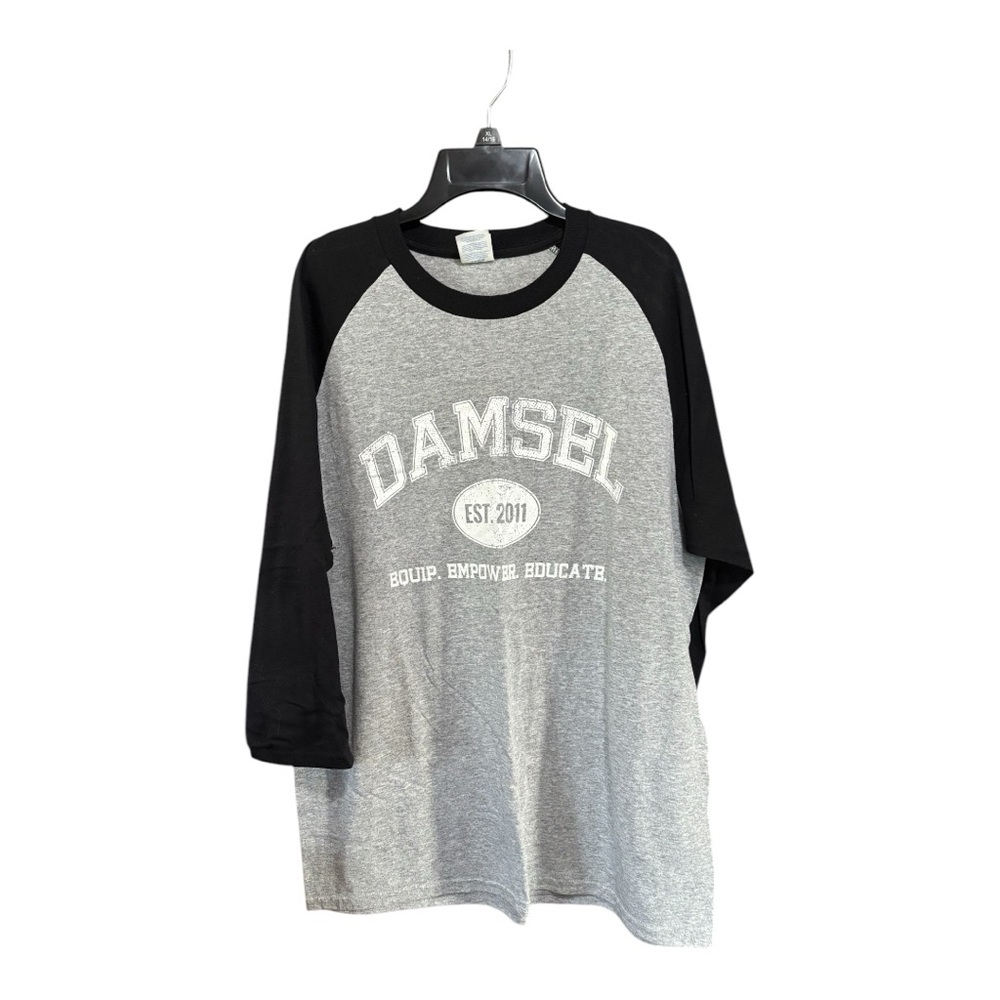 Damsel Gray and Black Raglan T-Shirt
